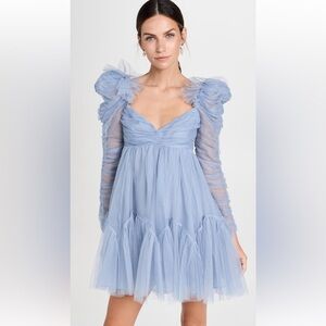 Zimmermann Tulle Ruched Mini Dress